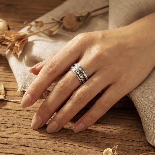 Handcrafted in Peru: 950 Fine Sterling Silver Wide Band Ring