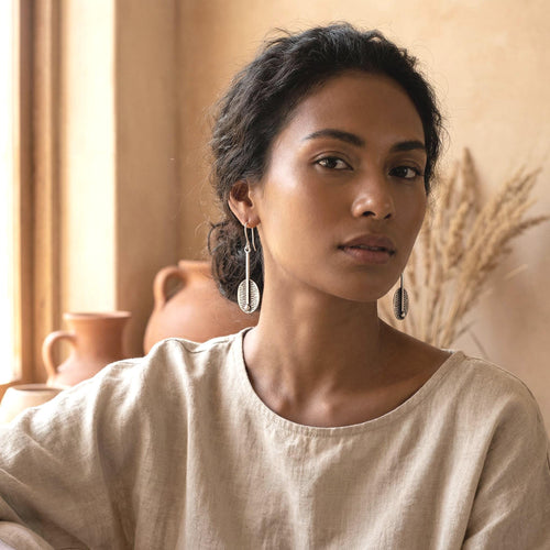 Handcrafted in Peru - 950 Fine Silver, Dangle Earrings: Peruvian Artisan Jewelry