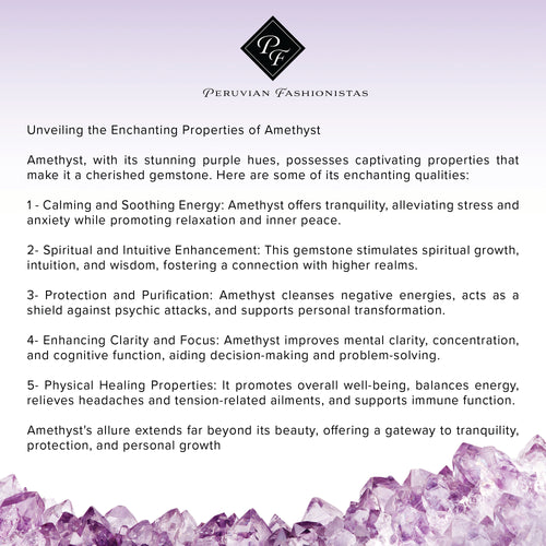 Unveiling the Enchanting Properties of Amethyst | Amethyst Crystal Properties | Peruvian Fashionistas