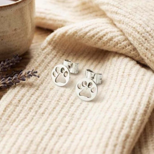Handcrafted in Peru: 950 Fine Sterling Silver, Paw Print Earrings, Peruvian Jewelry