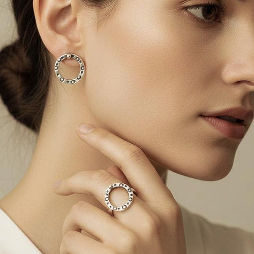 950 FINE Sterling Silver Hoop Earrings, Handcrafted Peruvian Artisan Jewelry