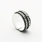 Handcrafted in Peru: 950 Fine Sterling Silver Wide Band Ring