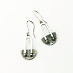 950 Fine Sterling Silver, Handcrafted Dangle Earrings: Oxidized Peruvian Jewelry