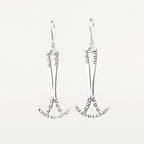 950 Fine Sterling Silver, Dangle Earrings: Handcrafted in Peru