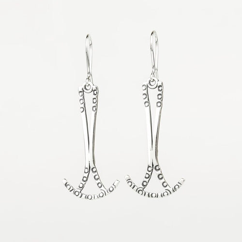 950 Fine Sterling Silver, Dangle Earrings: Handcrafted in Peru
