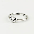 Handcrafted in Peru: 950 Fine Sterling Silver Cat Face Ring, Peruvian Jewelry