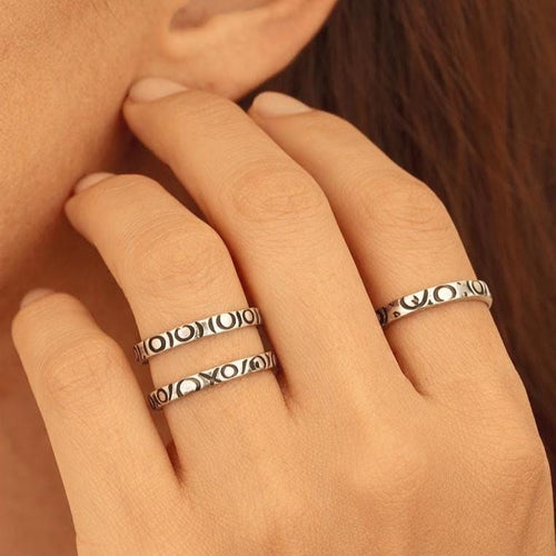 Handcrafted in Peru: 950 Fine Sterling Silver Tri Band Ring, Peruvian Jewelry