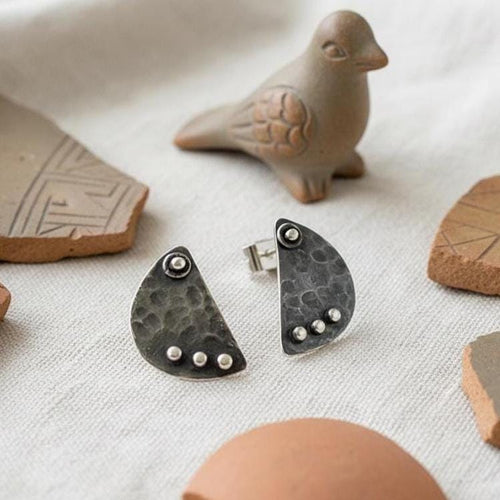 950 Sterling Silver Oxidized Earrings: Handcrafted in Peru - Peruvian Artisan Jewelry