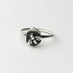 Handcrafted in Peru: 950 Fine Sterling Silver Bee Honeycomb Ring, Peruvian Artisan Jewelry