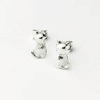 Handcrafted in Peru: 950 Fine Silver, Cat Earrings, Peruvian Artisan Jewelry