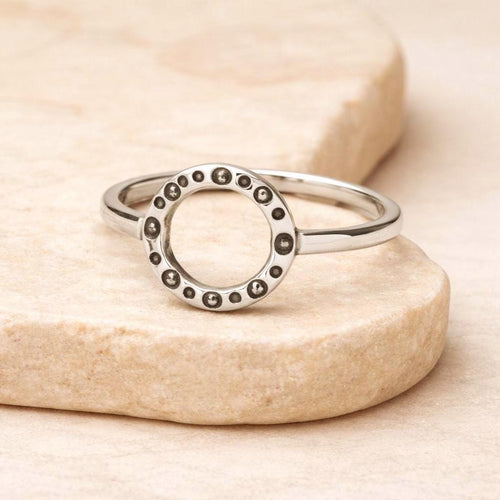 Handcrafted in Peru - 950 Fine Sterling Silver Circular Ring: Peruvian Artisan Jewelry