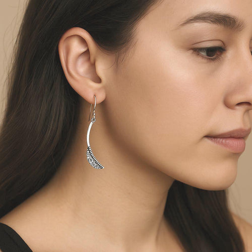 950 Fine Silver, Dangle Earrings, Handcrafted in Peru