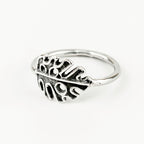 Abstract Leaf Sterling Silver Ring - Made in Peru