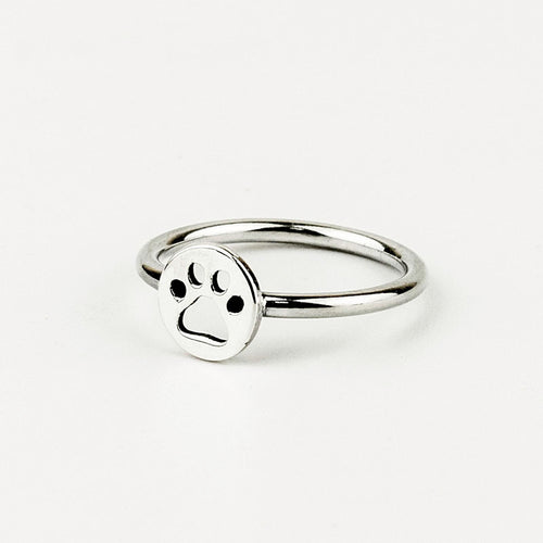 Paw Print Sterling Silver Ring - Made in Peru