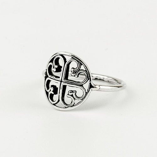 4 Leaf Clover Sterling Silver Ring - Made in Peru