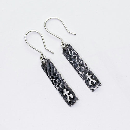 Dancing Person Sterling Silver Dangle Earrings - Made in Peru