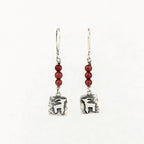 Gazelle Coral Sterling Silver Earrings - Made in Peru