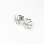 Basketball Sterling Silver Earrings - Made in Peru