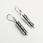 Long Abstract Sterling Silver Dangle Earrings - Made in Peru