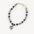Jade & Blue Agate Sterling Silver Bracelet