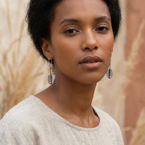 Handcrafted in Peru - 950 Fine Silver, Dangle Earrings: Peruvian Artisan Jewelry