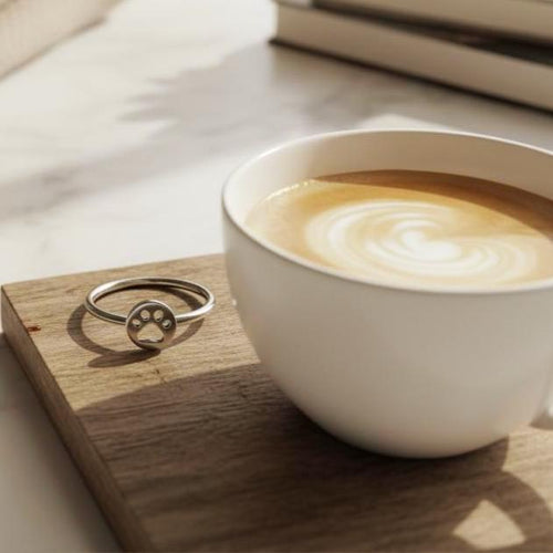 Handcrafted in Peru: 950 Fine Sterling Silver Paw Print Ring. Animal Lover Jewelry