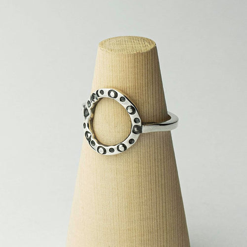 Handcrafted in Peru - 950 Fine Sterling Silver Circular Ring: Peruvian Artisan Jewelry