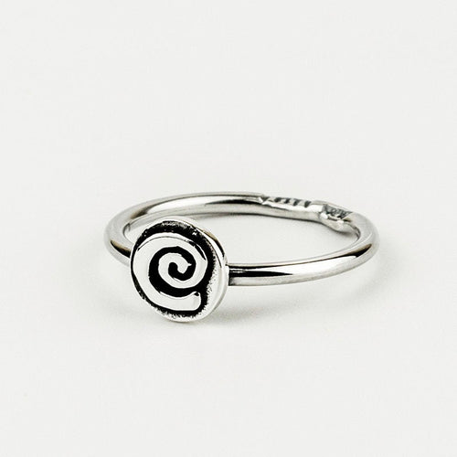 Handcrafted in Peru, 950 Fine Sterling Silver Spiral Ring: Peruvian Artisan Jewelry