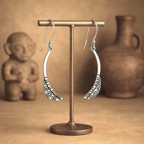 950 Fine Silver, Dangle Earrings, Handcrafted in Peru