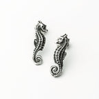 Handcrafted in Peru: 950 Fine Sterling Silver, Seahorse Earrings