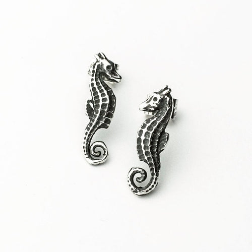 Handcrafted in Peru: 950 Fine Sterling Silver, Seahorse Earrings
