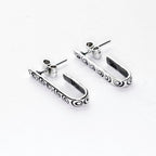 Handmade in Peru - 950 Sterling Silver U-Shaped Stud Earrings