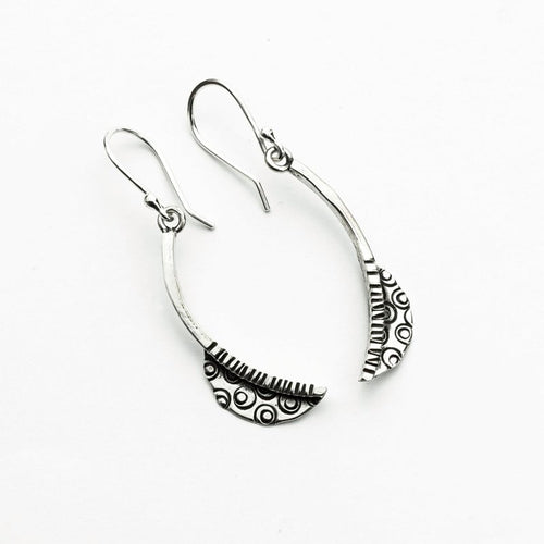 950 Fine Silver, Dangle Earrings, Handcrafted in Peru