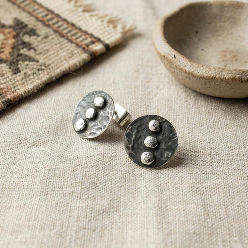 950 Fine Silver, Oxidized Earrings, Handcrafted in Peru: Peruvian Jewelry