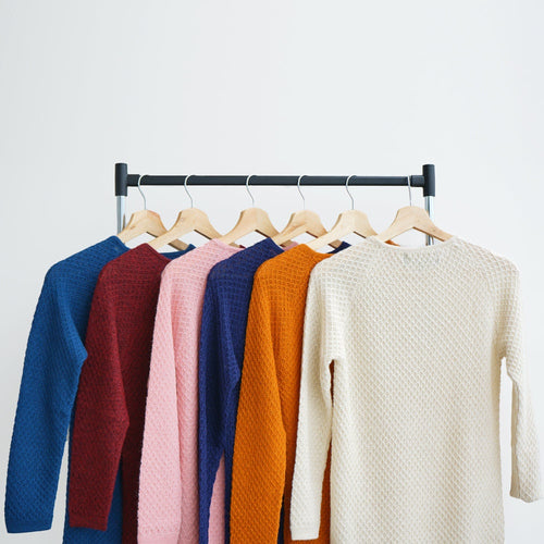 Honeycomb Knit Baby Alpaca Sweater - Peruvian Apparel