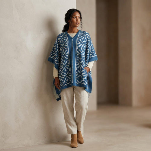Poncho Crosses - Baby Alpaca - Made in Peru