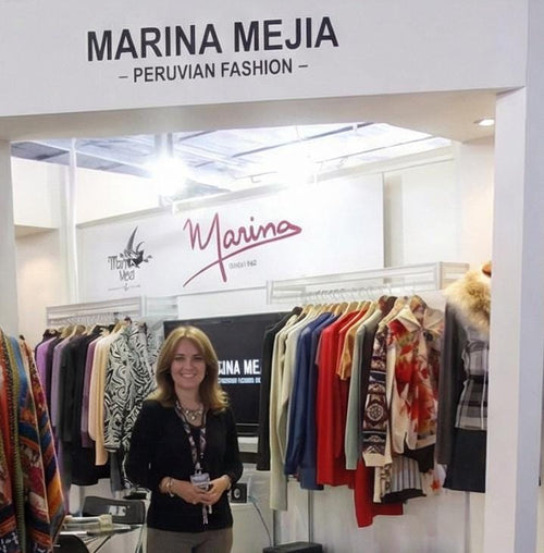 Limited Edition Blue Floral Designer Jacket Set with Matching Gloves, Made in Peru