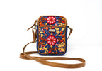 Hand-Embroidered Travel Bag in Brick and Mustard Hues - Made in Peru